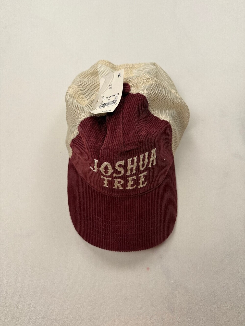 Mad Engine Joshua Tree Baseball Cap Burgundy Vintage Americana